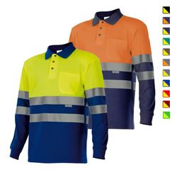 Polo alta visibilitat bicolor de màniga llarga