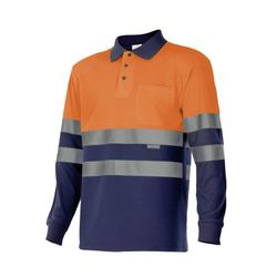 Polo alta visibilitat bicolor de màniga llarga