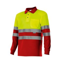 Polo alta visibilitat bicolor de màniga llarga