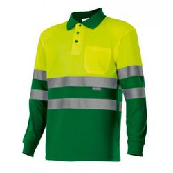 Polo alta visibilitat bicolor de màniga llarga