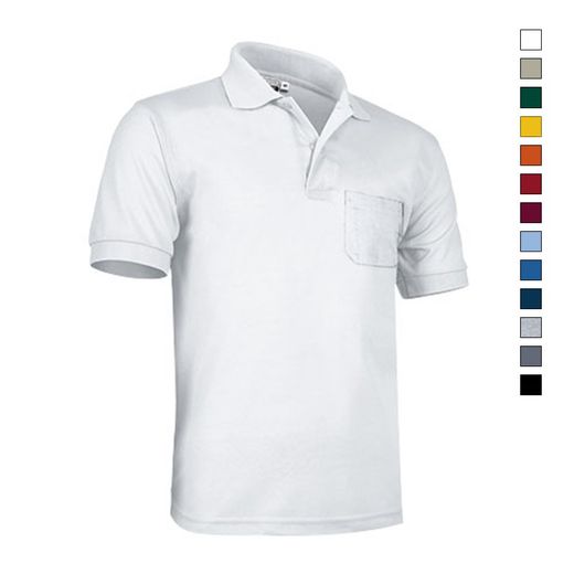 Polos colorés 100% coton avec poche - HAWK