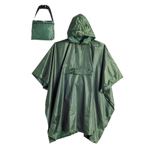 Ponchos imperméables verts compressibles