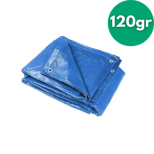 Suelo de rafia azul para camping