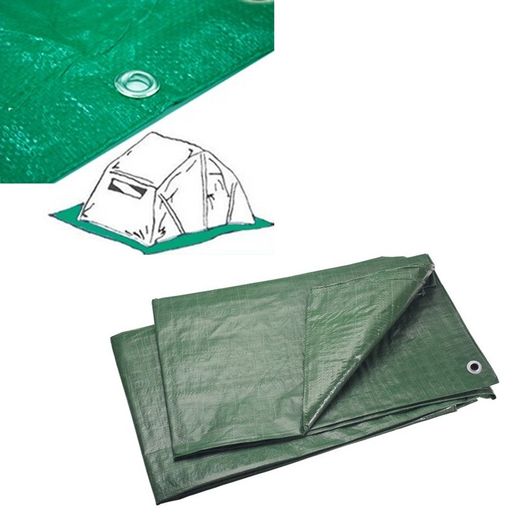 Suelo de rafia verde para tiendas de camping