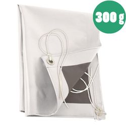 Toldo PVC gris/blanco con ojales 300 g/m2