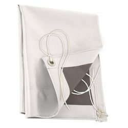 Toldo PVC gris/blanco con ojales 300 g/m2