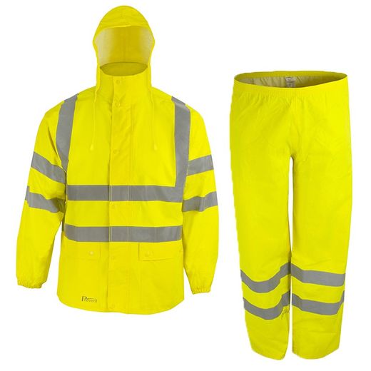 Vestit impermeable d’alta visibilitat de 2 peces
