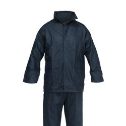 Trajes de agua impermeables azules