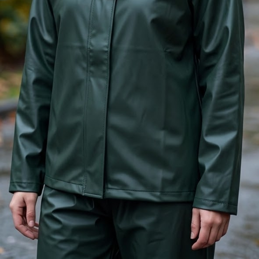 Roupas de chuva jaqueta e calças de nylon/PVC