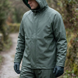 Roupas de chuva jaqueta e calças de nylon/PVC