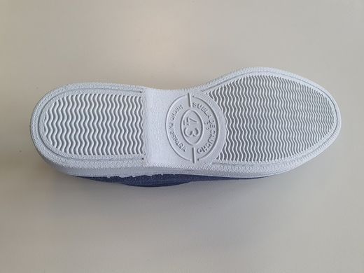 Zapatillas de lona azul con goma Cangrejo