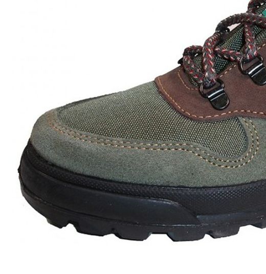 Chaussures de montagne à lacets en cuir et toile