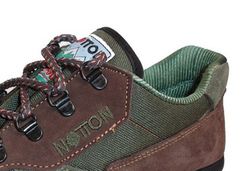 Zapatos de montaña con cordones piel y lona