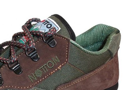 Chaussures de montagne à lacets en cuir et toile