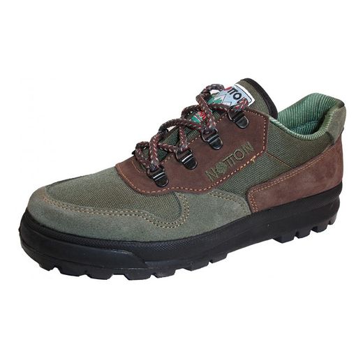 Zapatos de montaña con cordones piel y lona