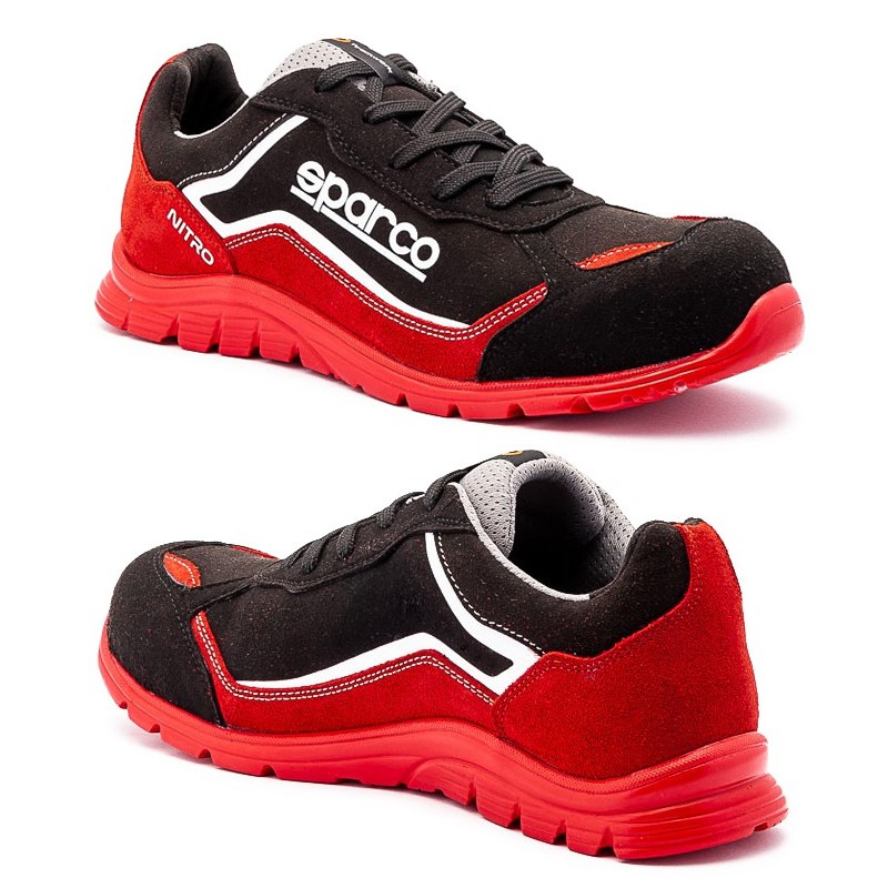 SPARCO Zapato Seguridad NITRO Negro-Rojo S3 SRC