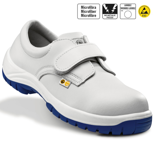 Zapatos seguridad blancos con velcro FAL Tajo