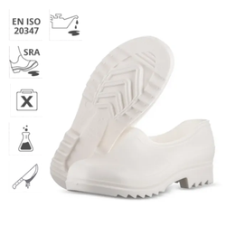 Tamancos brancos anti-gordura Foca