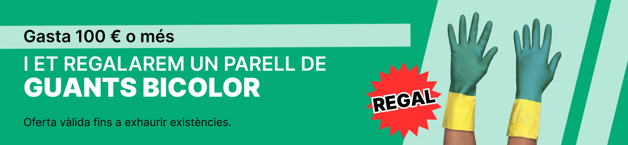 Gasta 100 € o més a la secció Outlet I ET REGALAREM UN PARELL DE  GUANTS BICOLOR
